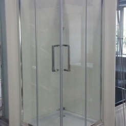 SBA NEW Tuš kabina, bez kadice 80x80 i 90x90, kvadratna, 6mm staklo, sa reducir lajsnom