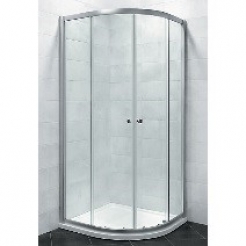 SBA Tuš kabina polukružna 90x90x195cm, 6mm staklo - dupli točkići