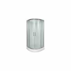 tuš kabina polukružna lux 80x80x185, 5 mm staklo, bez kadice